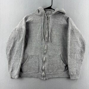 Vintage Late 60s Hoodie Mens XL (Fits Small 22x21") Full Zip Sweatshirt Triblend